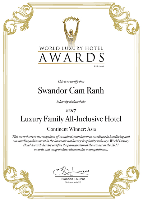 Swandor: 2   World Luxury Hotels Awards!